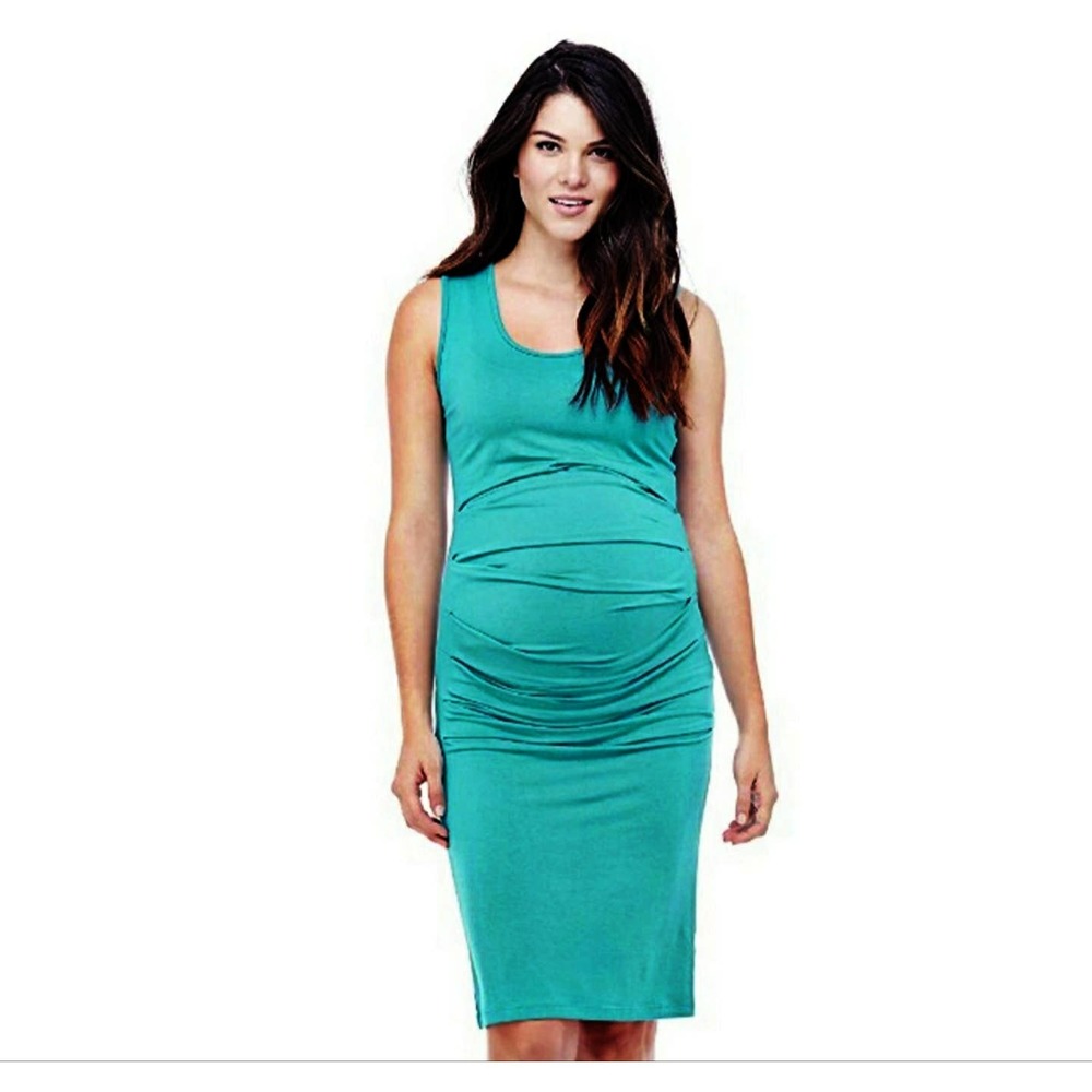 Ingrid & Isabel Turquoise Maternity Tank Dress ~ Large ~ NWT / New with Tags